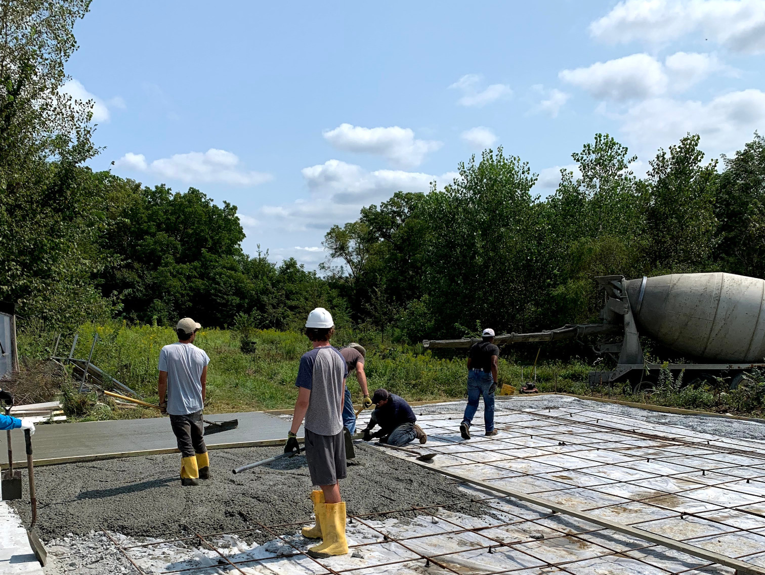 Pouring the Seed Eco-Home foundation