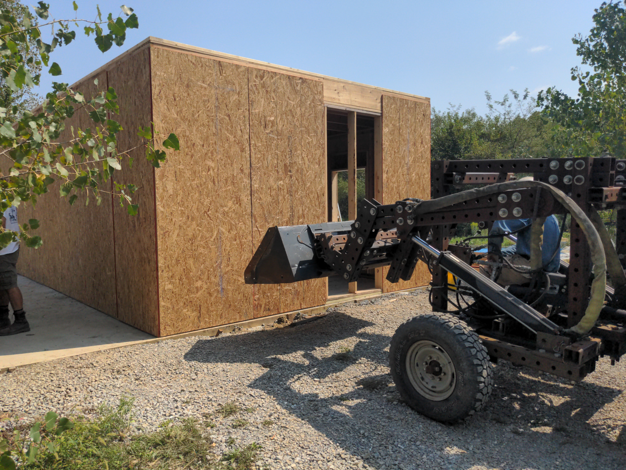 Assembling Seed Eco-Home wall modules